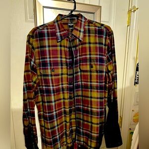 Todd Snyder Purple Plaid Two Pocket Flannel Shirt Medium